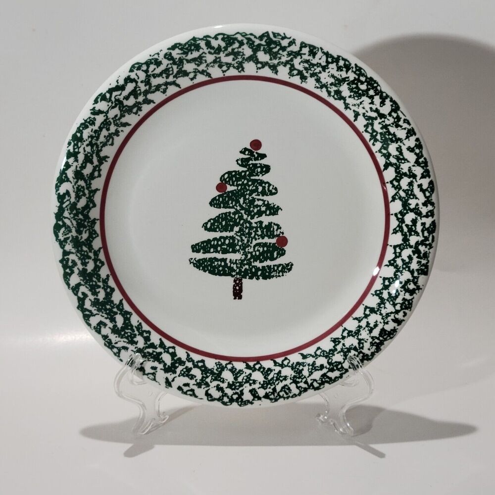 Furio Christmas Tree Holiday Dinner Plate 10 1/4” Stoneware